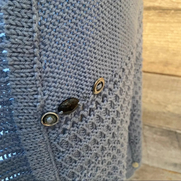 Pure handknit women’s blue  open cardigan sweater‎ in size x-small/small - Picture 6 of 10